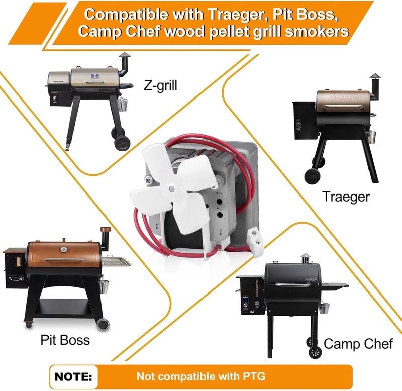 COMVIEE Upgraded 2.0RPM Auger Motor Replacement Parts Compatible with Traeger, Pit Boss, Camp Chef Wood Pellet Grills Smokers, AC120V 60Hz 2 Pole Universal Feeding Gear - Image 5